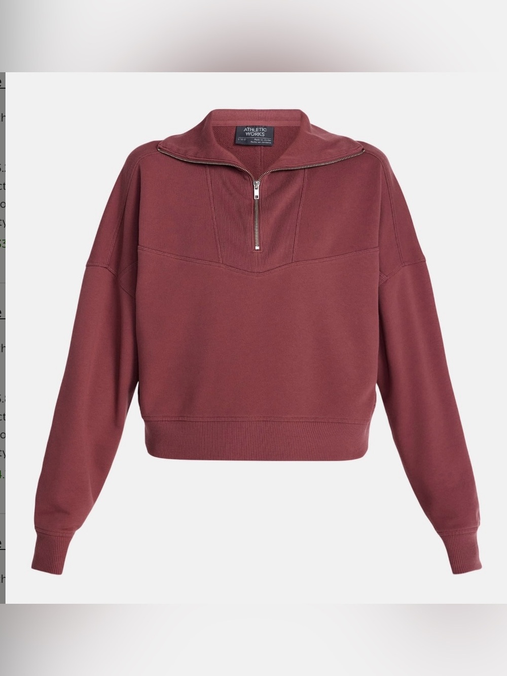 Athletic Works Quarter Zip Sweatshirt~XXL